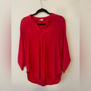 Red Long Sleeve Top